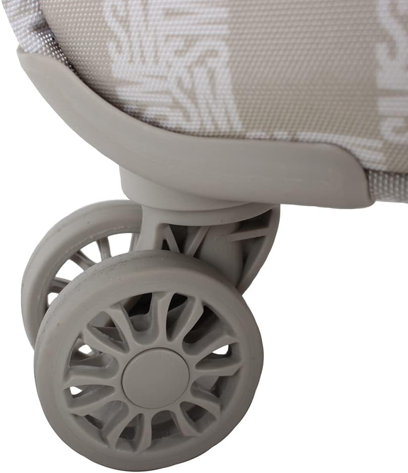 Steve Madden Designer Luggage Collection - 3 Piece Softside Expandable Lightweight Spinner Suitcase Set - Travel Set includes 20 Inch Carry on, 24 Inch & 28-Inch Checked Suitcases (Chalet Light Grey)