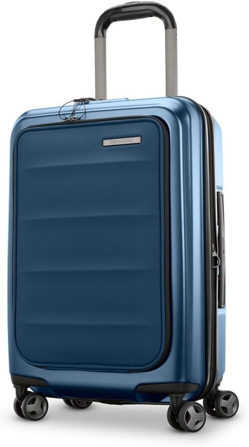 Samsonite Carry-On Pro Front Pocket Hardside Expandable 21-Inch Octiv Luggage: Durable & Impact Resistant, 360° Aero Trac Spinner Wheels, Adjustable Telescopic Handle, TSA Approved Lock - Blue