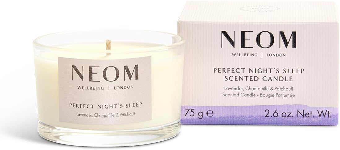 'NEOM- Perfect Night's Sleep Scented Candle, Travel Size | Lavender & Jasmine | Essential Oil Aromatherapy Candle | Scent to Sleep