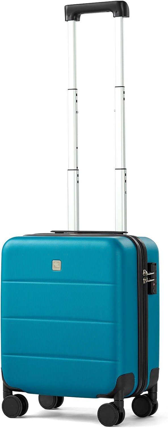 Hanke 16 Inch Underseat Carry On Luggage with Wheels Hard Shell Mini Small Suitcases Carry On Bag for Airline Approved TSA Luggage Lightweight Travel Suitcase(Caribbean Blue)