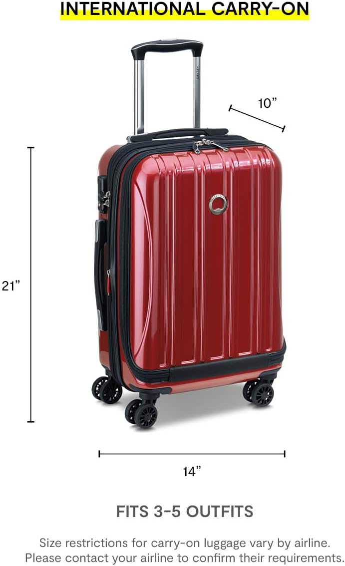 DELSEY PARIS Helium Aero Hardside Expandable Luggage with Spinner Wheels, Blue Cobalt, Carry-On 19 Inch