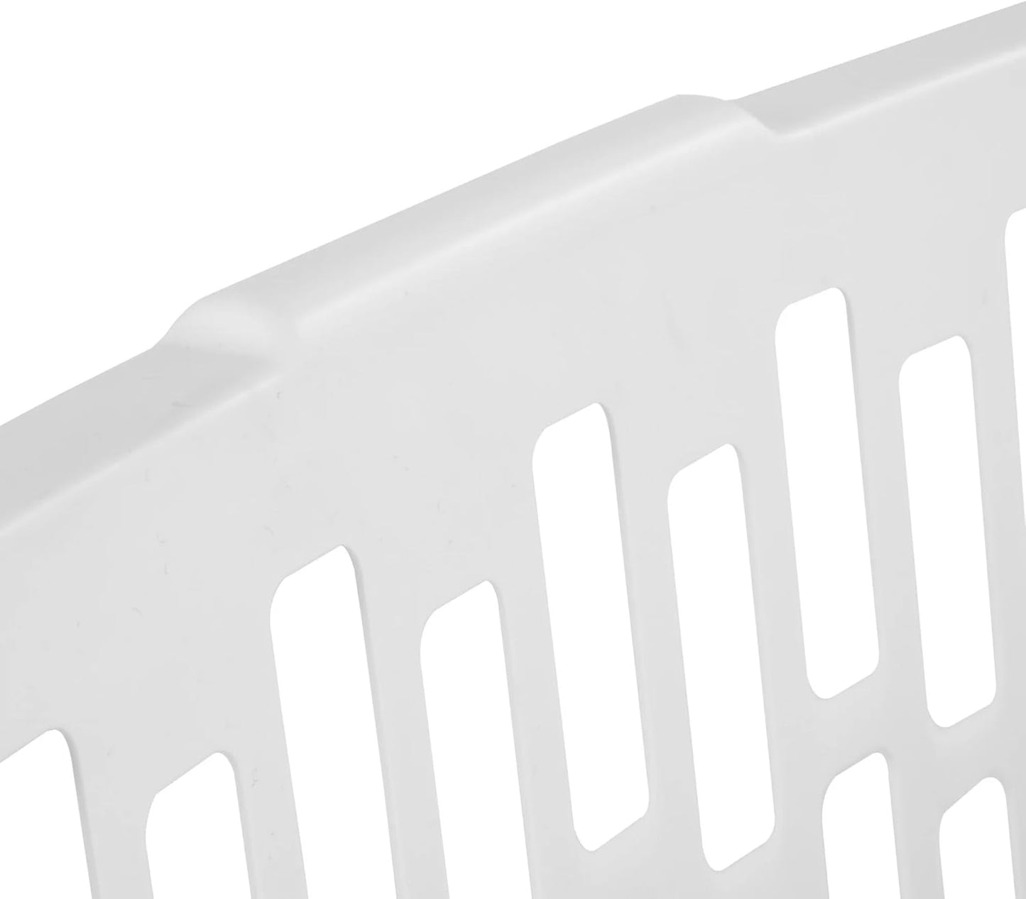 (6 Pack)1.5 Bushel Rectangular Laundry Basket with Handles,Stackable Plastic Laundry Hamper,White Ventilated Design for Easy Carrying & Storage