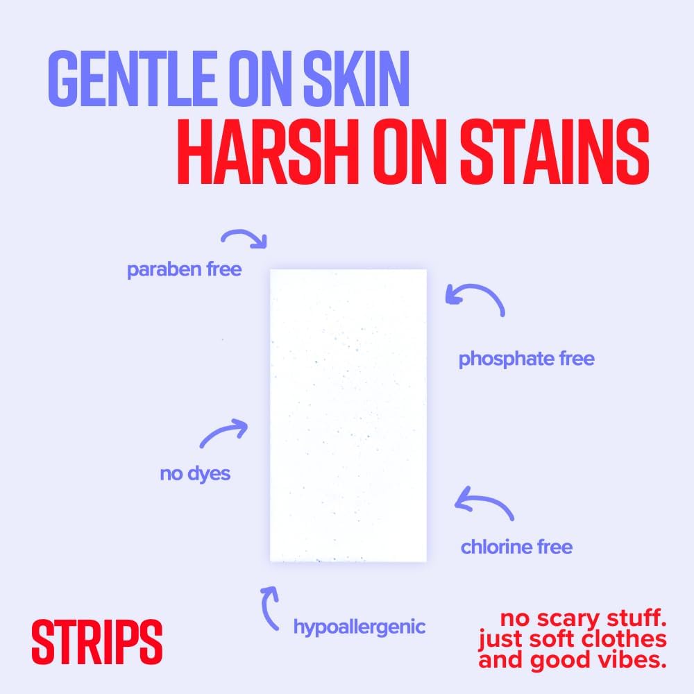 STRIPS Laundry Detergent Sheets Fresh Linen Scented (30ct, 60 loads) Eco Liquidless Soap, Travel-Friendly, Dissolves in Hot & Cold, Hypoallergenic, Tackles Tough Stains & Odors