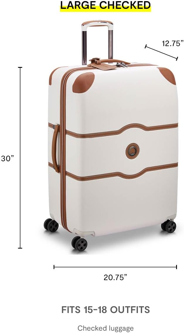 DELSEY PARIS Chatelet Air 2.0 Hardside Luggage with Spinner Wheels, Angora, 2 Piece Set, (20/28)