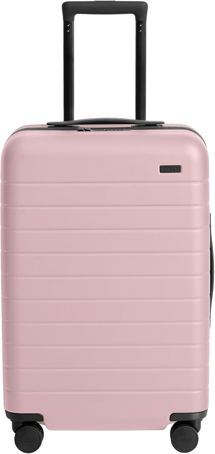 Away Carry-On Luggage, Lightweight Hardside Suitcase with Spinner Wheels, 22 Inch Airline Approved, TSA Lock, Blush Pink
