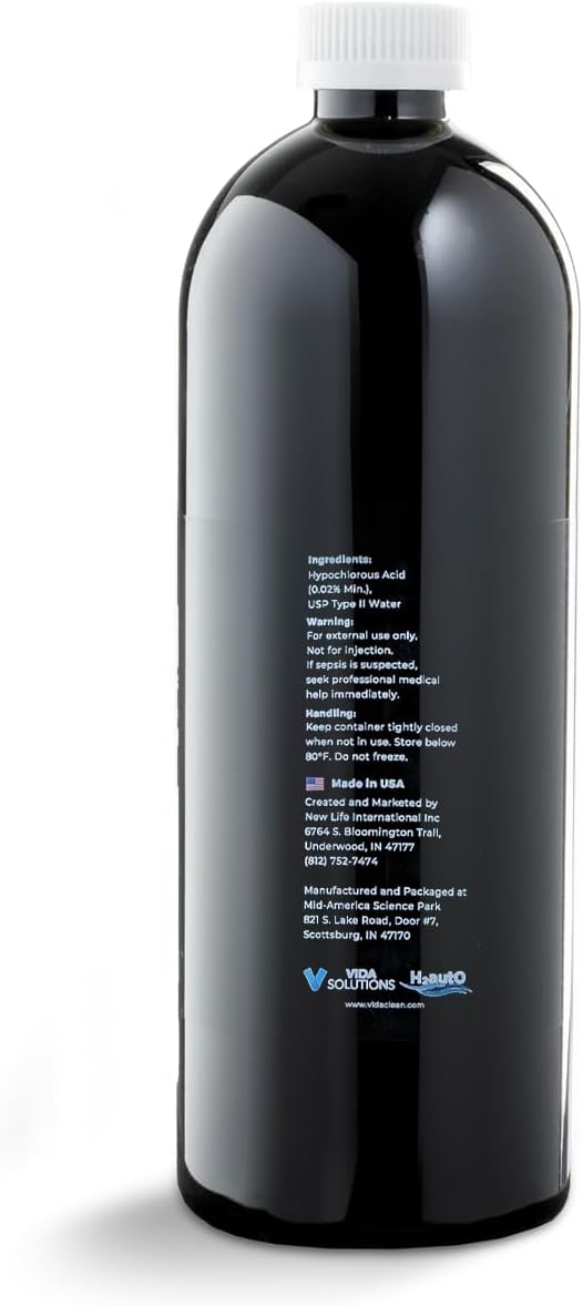 VidaClean - Hypochlorous Acid Solution 32 oz | Wound Wash | Antifungal I Produced in USA