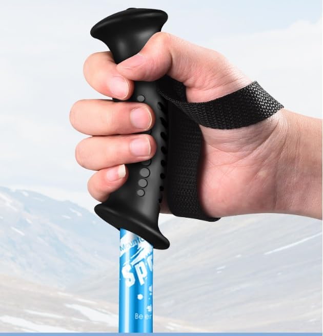 Collapsible Trekking Poles, Aluminum, 38-44 Inches(Compact), 44-52 Inches(Full) Adjustable Height with Quick-Lock, Ergonomic Grip,