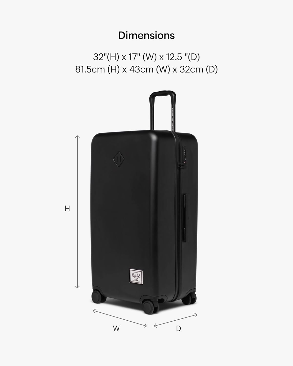 Herschel Supply Co. Heritage Hardshell Luggage, Ash Rose, Large-32 Inch