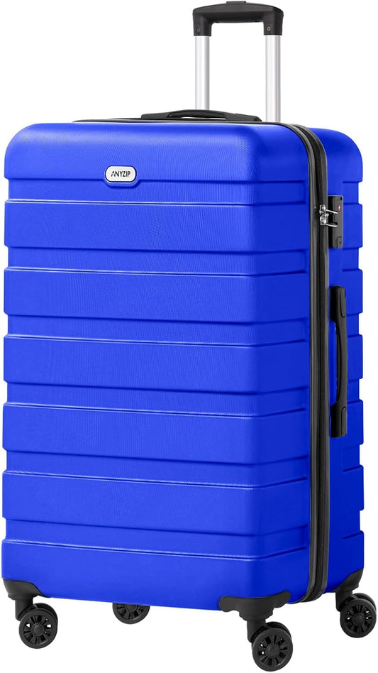 AnyZip Luggage PC ABS Hardside Lightweight Suitcase with 4 Universal Wheels TSA Lock Checked-Large 28 Inch Blue