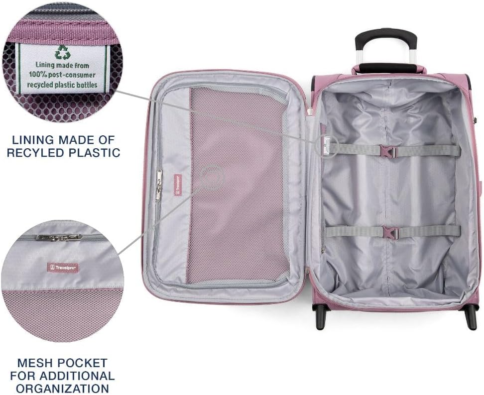 Travelpro Maxlite 5 Softside Expandable Upright 2 Wheel Carry-on Luggage, Lightweight, 22-Inch — Orchid Pink Purple
