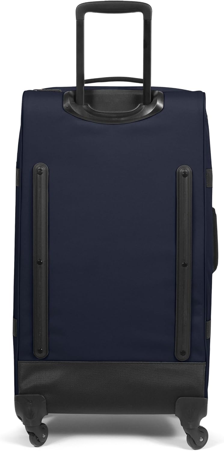 EASTPAK Trans4 L – 80L Large Wheeled Luggage with Dual Compartments, TSA Lock, 360° Spinner Wheels, and Diamond-Embossed Handle, Ultra Marine