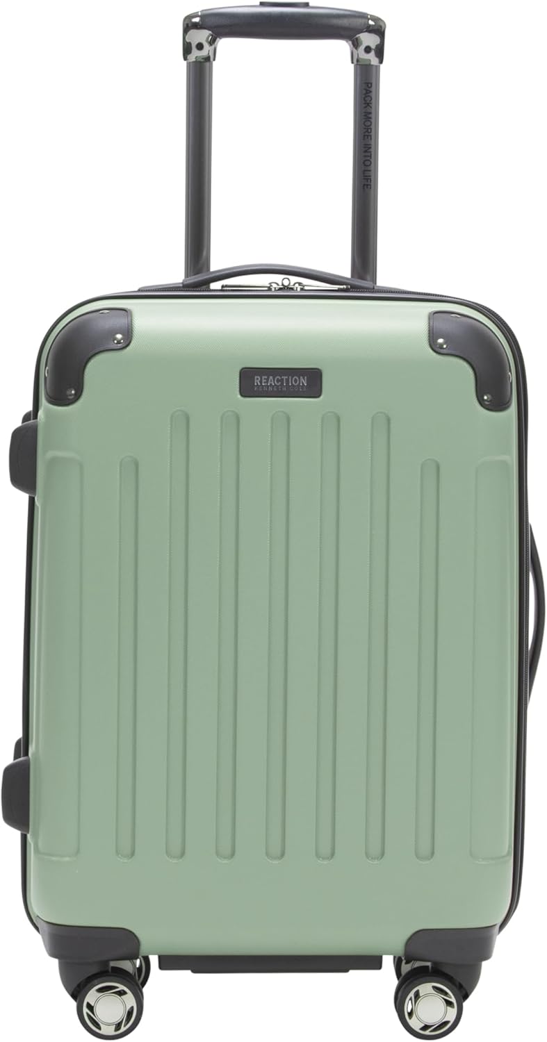 Kenneth Cole REACTION Renegade Luggage Expandable 8-Wheel Spinner Lightweight Hardside Suitcase, Seafoam, 20-Inch Carry On