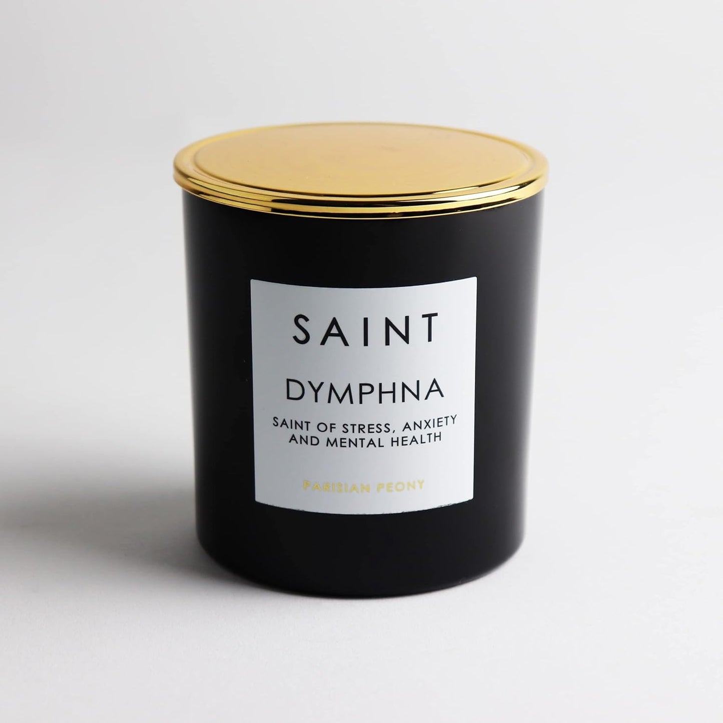 SAINT Dymphna Scented Candle with Prayer and Prayer Coin, Saint of Stress, Anxiety, and Mental Health, Soy Coconut Aromatherapy Candle with 50 Hour Burn Time