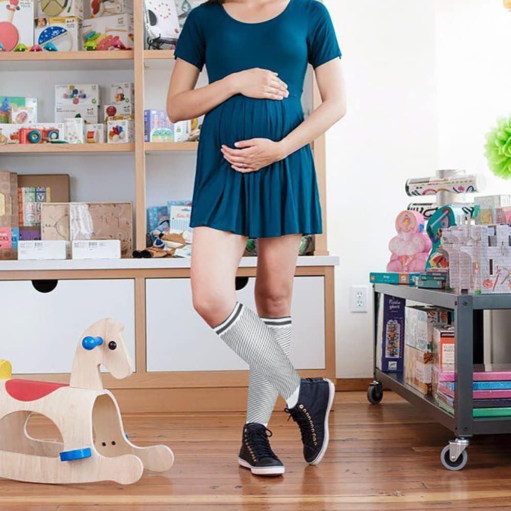 30-40mmHg Medical Graduated Compression Socks for Women&Men Circulation-Compression Stockings-Knee High Socks for Support,Hiking,Running