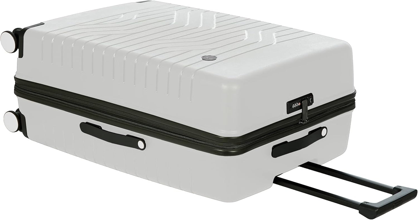Bric's B|Y Ulisse Spinner Suitcase, Expandable Hard Shell Luggage with TSA Lock and Smooth 360° Wheels 28" – White