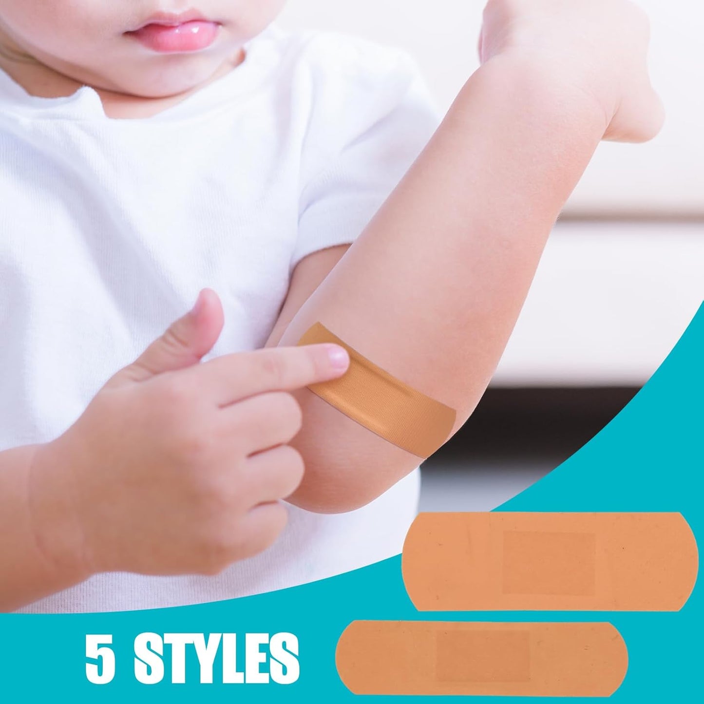 720 Pcs Variety Bandages Pack Assorted Sizes Waterproof Breathable Adhesive Fingertip Bandages Bulk for First Aid Wound Care Scrapes Blister