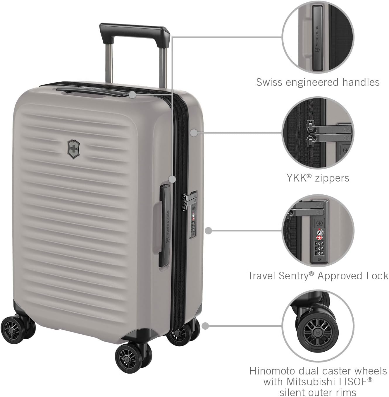 Victorinox Airox Advanced Hardside Frequent Flyer Carry-On - Stone White