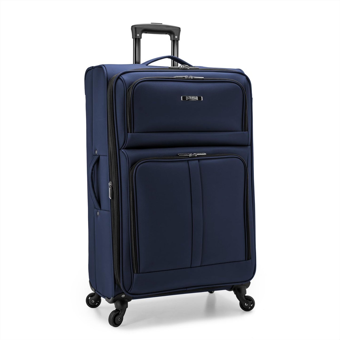 U.S. Traveler Anzio Softside Expandable Spinner Luggage, Navy, 2-Piece Set (22/30)