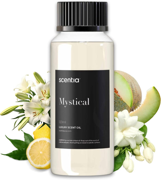 Scentia Hotel Diffuser Oil Inspired by The Wynn, Las Vegas Hotel - 120 mL 4.06 fl oz - Essential Oil Blend Melon, Raspberry, Jasmine & Lemon for Aromatherapy Diffusers - Mystical, Thanksgiving Gift