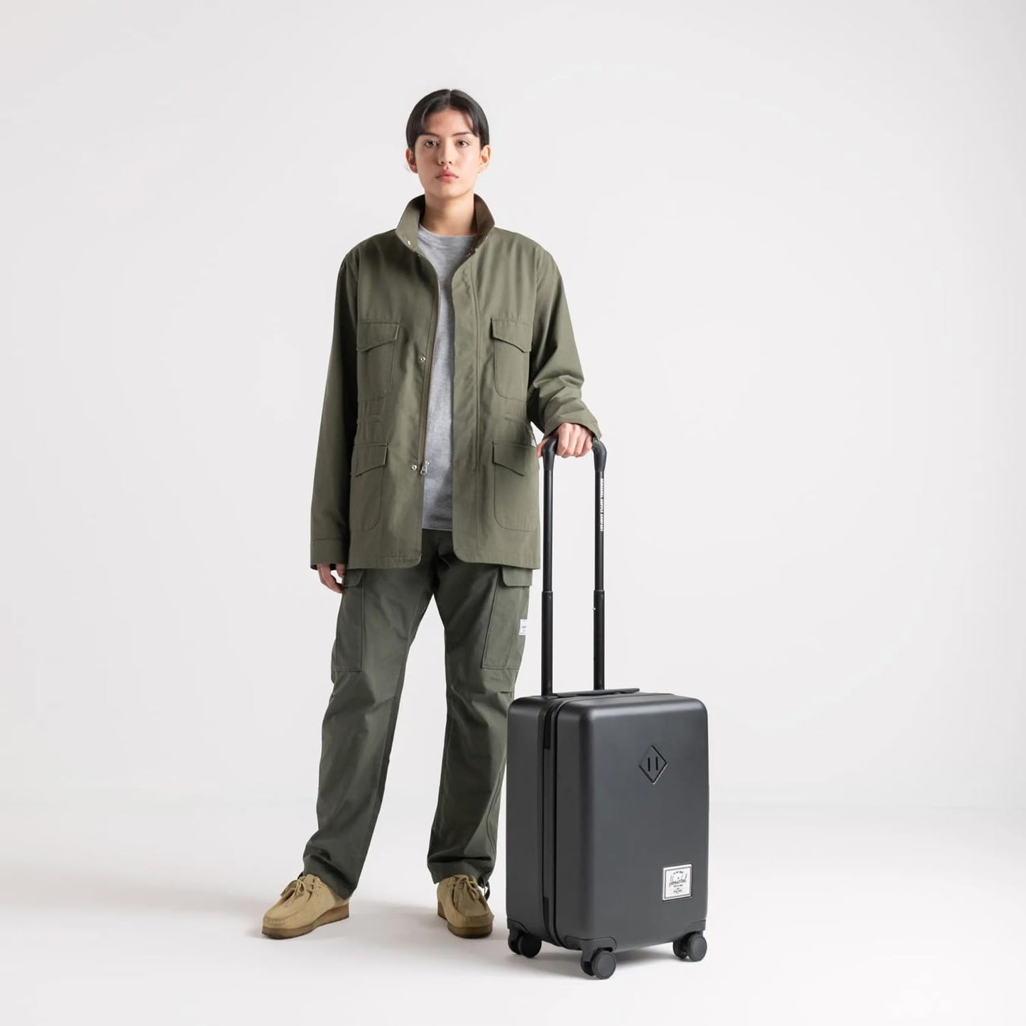 Herschel Supply Co. Heritage Hardshell Luggage, Shadow Pixel Lime Punch, Carry on-19 Inch