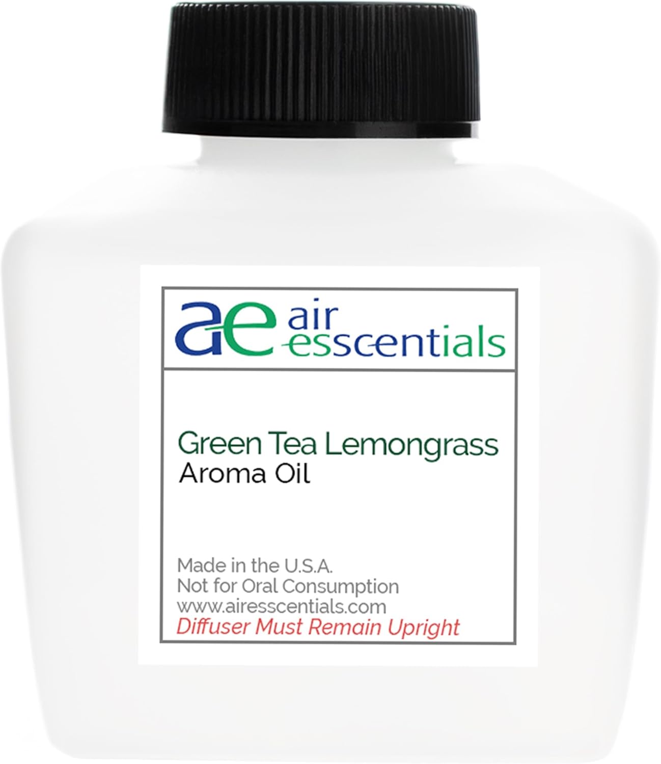 Green Tea & Lemongrass Aroma Oil, Essential Oils Blend for Diffusers & Scent Machines, Blend of Lemongrass & Leafy Greens, Aromatherapy, Cold Air Diffuser Compatible, 100 mL