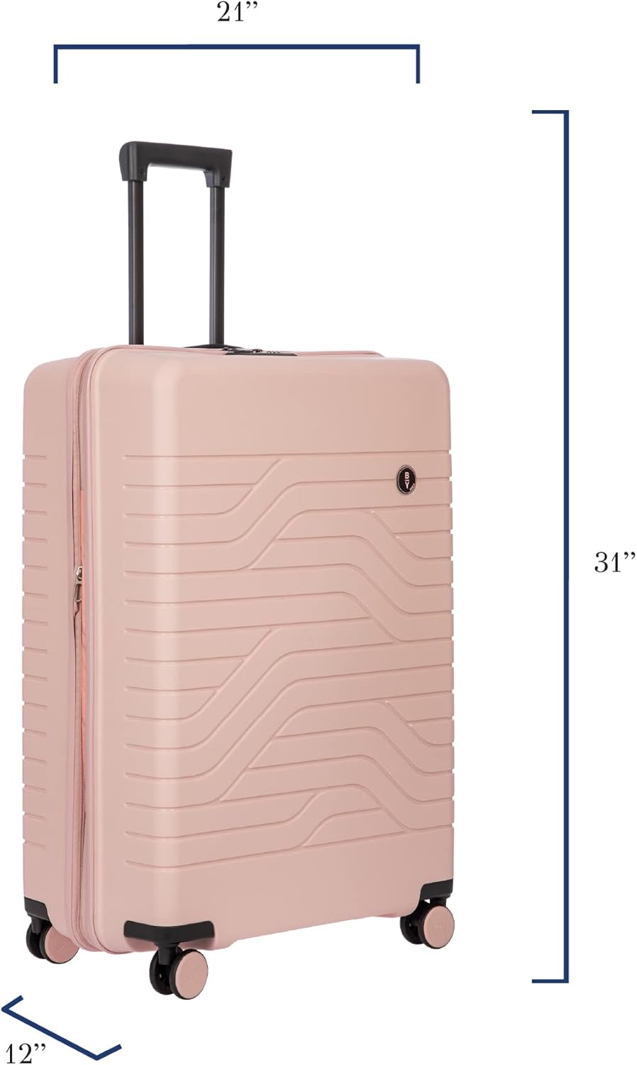 Bric's B|Y Ulisse Spinner Suitcase, Expandable Hard Shell Luggage with TSA Lock and Smooth 360° Wheels 30" – Pearl Pink