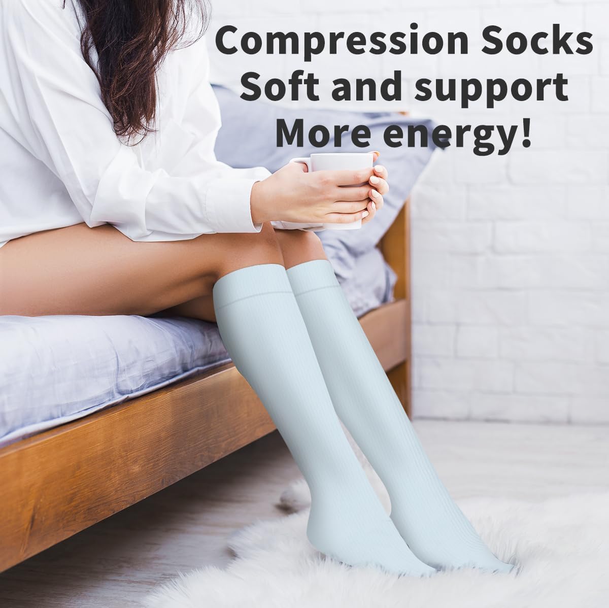 Copper Compression Socks for Women and Men(6 Pairs)-Best Support for Running, Athletic, Nursing, Travel