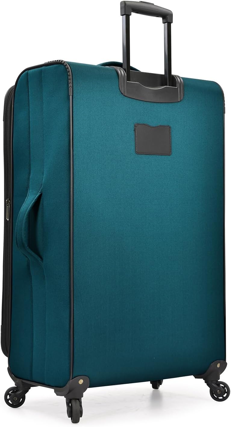 U.S. Traveler Aviron Bay Expandable Softside Luggage with Spinner Wheels, Teal, 30-Inch, US08125E31