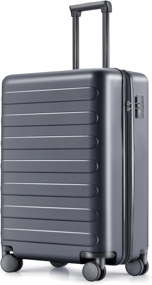 NINETYGO Carry On Luggage 22x14x9 Airline Approved, 20 Inch Luggage with Smooth Spinner Wheels, Lightweight, Hard Shell PC Suitcase Carry-On, Travel Luggage, TSA Approved (Grey, Rhine Basic)