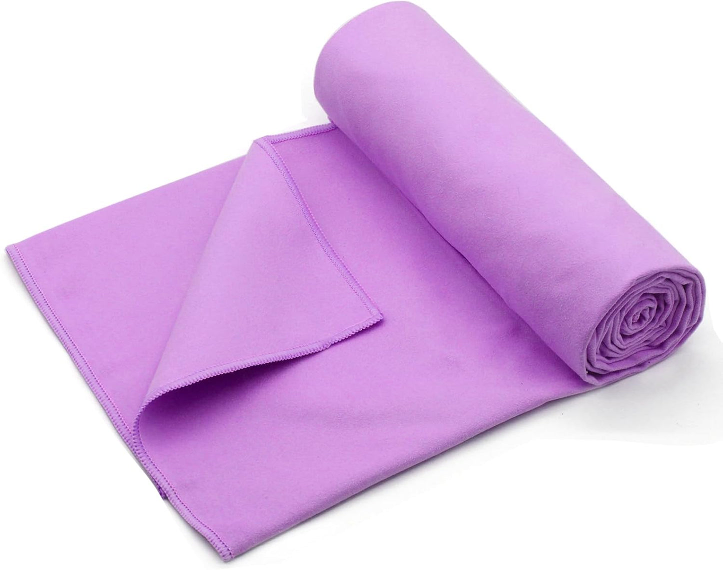 Eunzel Hot Yoga Towel Non Slip Yoga Mat Towel Non-Slip Sweat Absorbent Microfiber Towel for Hot Yoga, Pilates and Workout 72" x 26.5", Purple