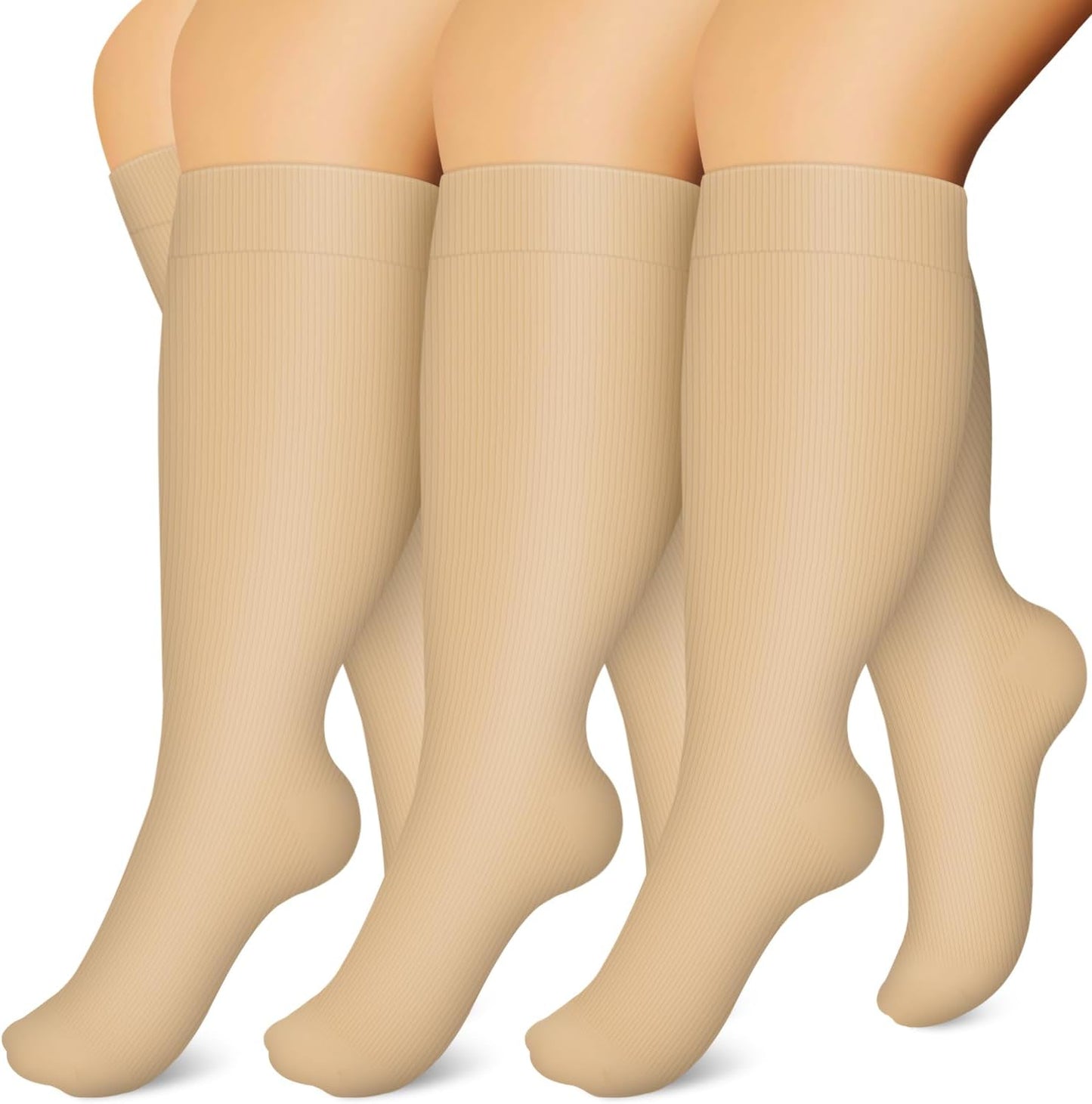 Laite Hebe Plus Size Compression Socks for Women and Men-3 pairs Wide Calf Knee High Support for Circulation