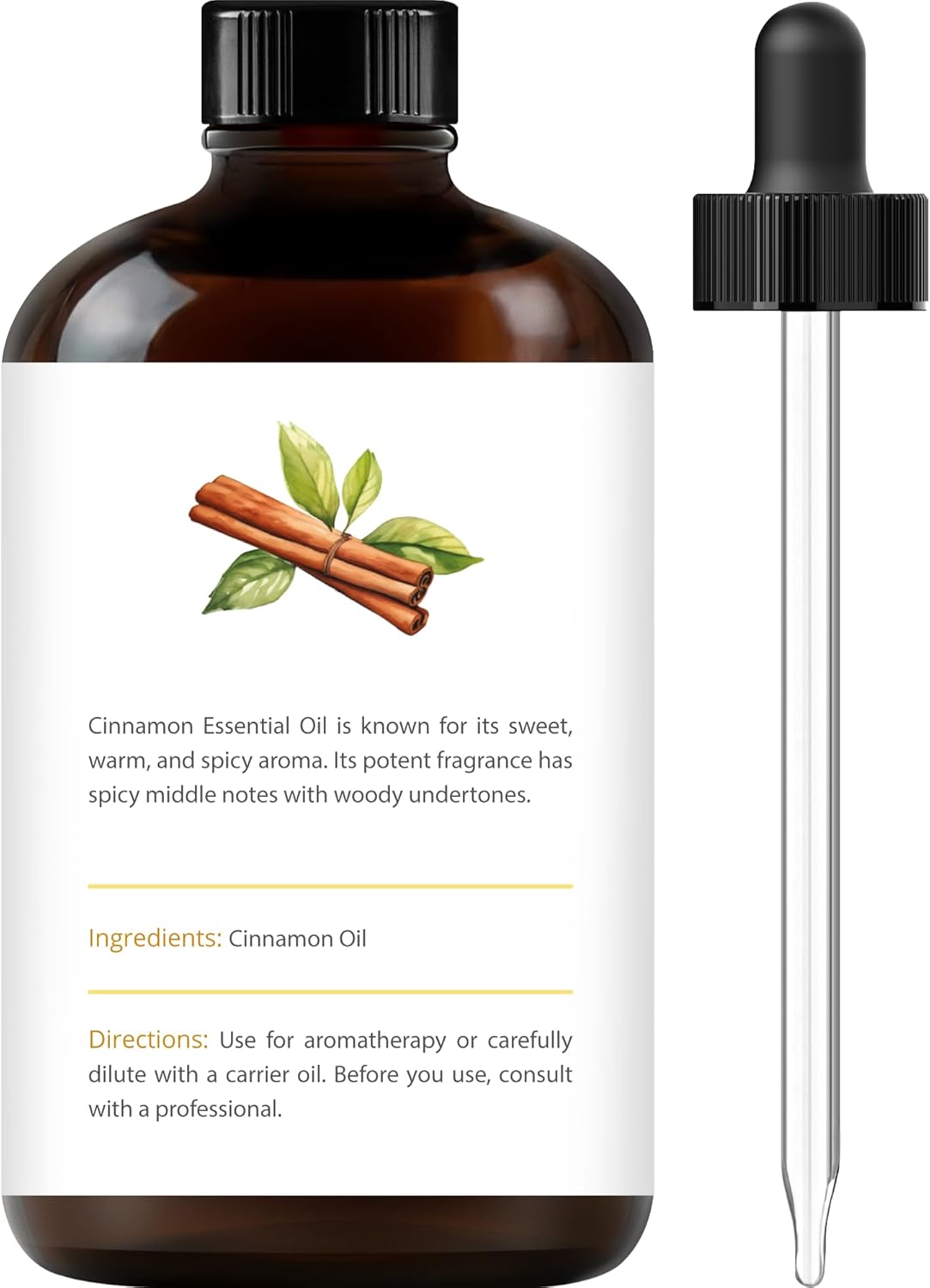 Handcraft Blends Cinnamon Essential Oil – Huge 4 Fl Oz – 100% Pure and Natural – Premium Grade Essential Oil for Diffuser and Aromatherapy, Skin, Massage, Candle and Soap Making Fragrance