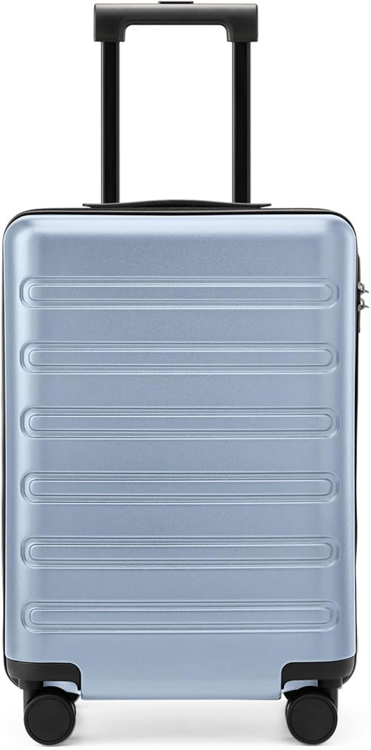 NINETYGO Carry On Luggage 22x14x9 Airline Approved, 20 Inch Luggage with Smooth Double Spinner Wheels, Hard Shell PC+ABS Suitcase Carry-On, Lightweight Travel Luggage, TSA Approved (Blue, Andes)