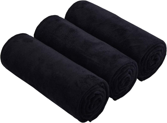 HOPESHINE Gyms Towels for Men & Women Microfiber Exercise Fitness Home Absorbent Sweat Yoga Towels Sports Towels Soft Fast Drying 16inch x32inch 3-Pack