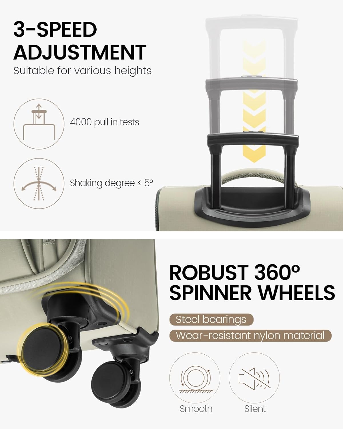 LOVEVOOK Carry On Luggage 22x14x9 Airline Approved, 22 Inch Softside Suitcases with Spinner Wheels, Lightweight Carry-on Suitcase with TSA Lock for Women Men, Large Luggage for Travel Business Trip
