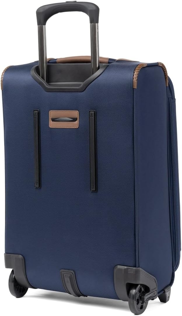 Travelpro Crew Classic Lightweight Softside Expandable Carry on Luggage, 2 Wheel Upright Rollaboard Suitcase, Men and Women, Carry On 22-Inch, Patriot Blue