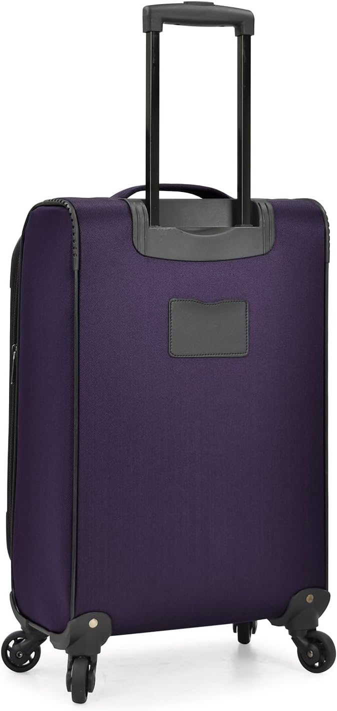 U.S. Traveler Aviron Bay Expandable Softside Luggage With Spinner Wheels, Purple, Carry-on 23-Inch