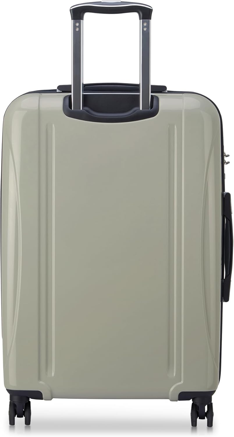 DELSEY PARIS Helium Aero Hardside Expandable Luggage with Spinner Wheels, Latte, Checked-Medium 24 Inch