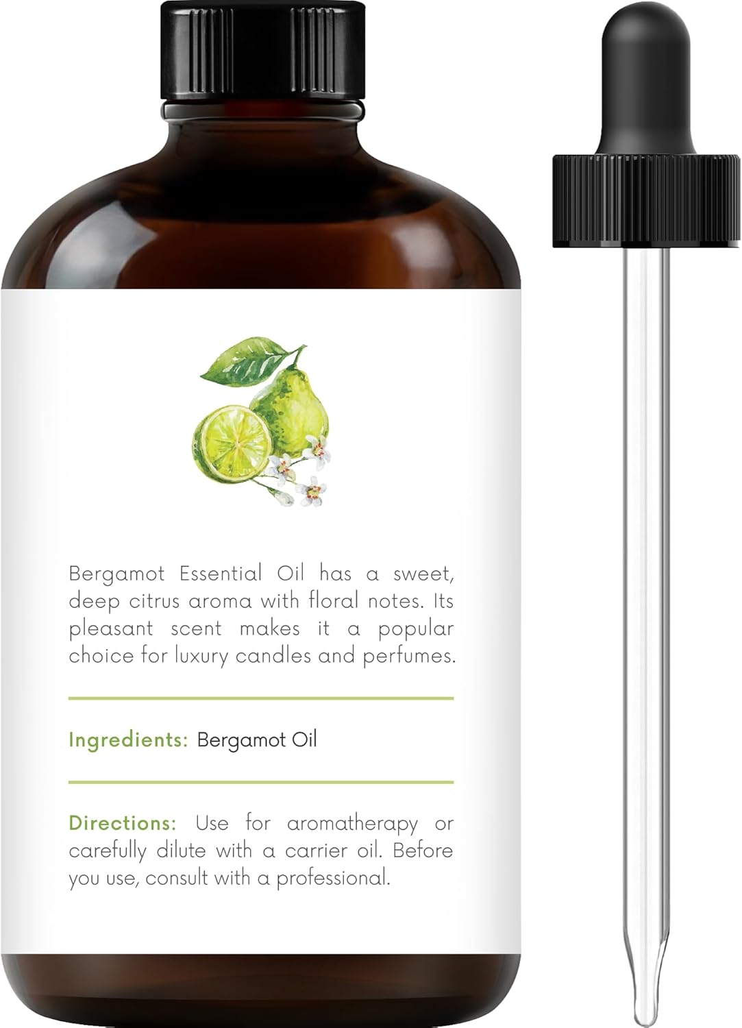Handcraft Blends Bergamot Essential Oil – Huge 4 Fl Oz – 100% Pure and Natural – Premium Grade Essential Oil for Diffuser and Aromatherapy, Skin, Massage, Candle and Soap Making Fragrance