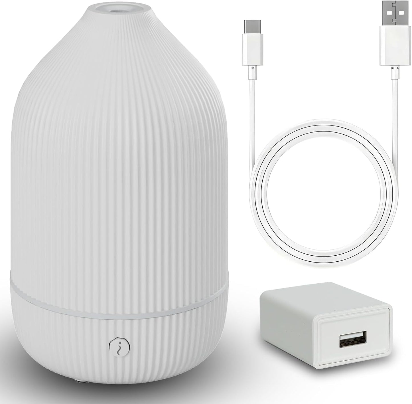 SOICARE Small Essential Oil Diffuser, 100ML Mini Aromatherapy With USB Cable & Adapter, 7 Color Changing USB Powered Aroma Scent for Home/Room/Office/Travel/Gift