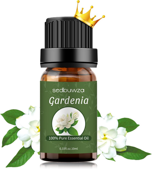 Sedbuwza Gardenia Essential Oil, Pure Organic Gardenia Fragrance Oil for Diffuser, Humidifier, Soap, Candle, Perfume