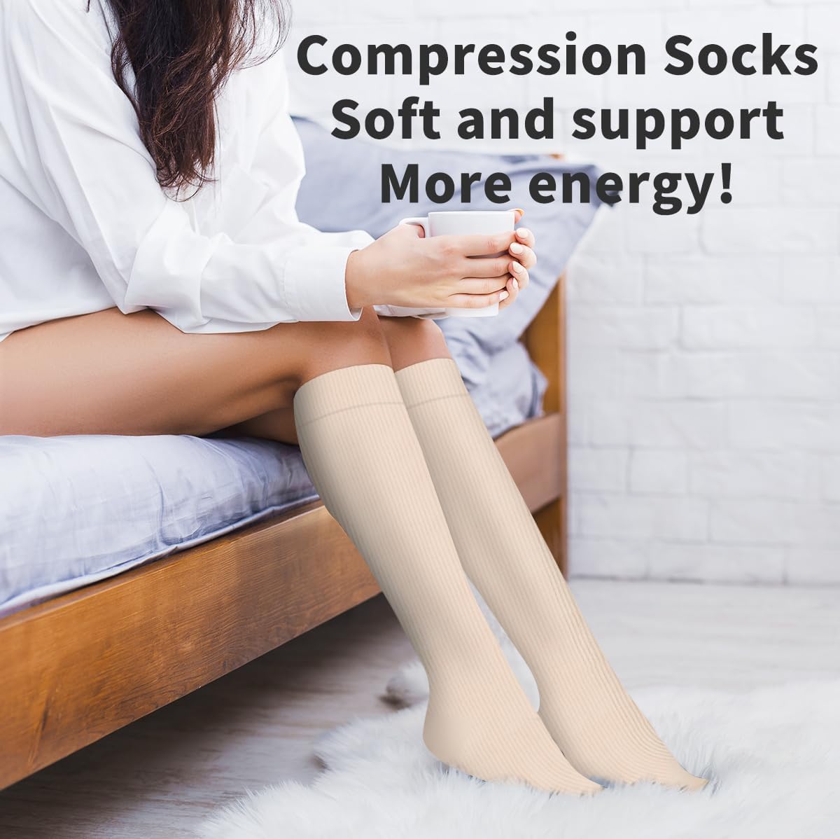 Copper Compression Socks for Women and Men(6 Pairs)-Best Support for Running, Athletic, Nursing, Travel