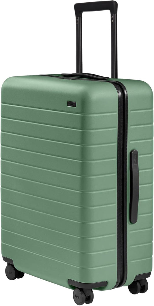 Away Medium Checked Luggage, Lightweight Hard Shell Suitcase with Spinner Wheels, Durable Rolling Luggage, TSA Lock, 26 Inch, Sea Green