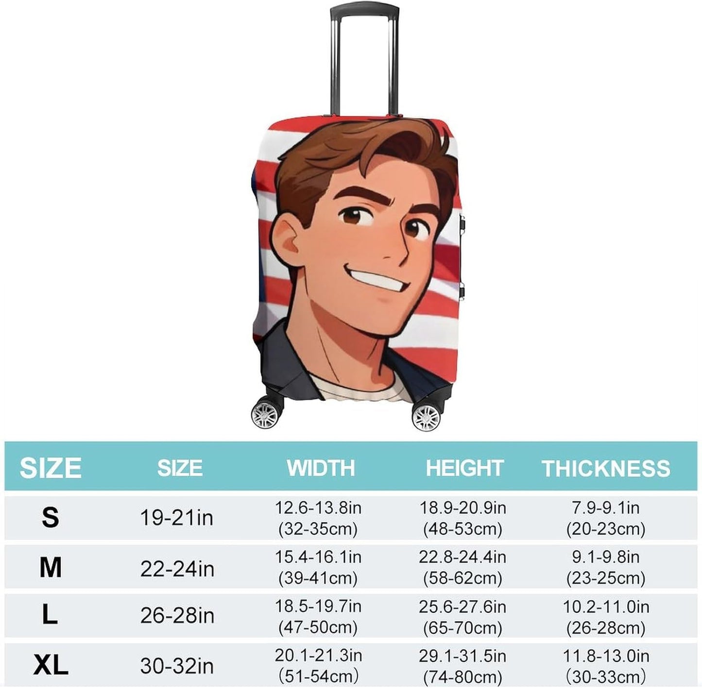 Luggage Cover Washable Protector 20 Inch Carry on Luggage Suitcase, Hardshell Spinner Trolley Bag with 360° Silent Wheels, TSA Lock & Dry Wet Separation, for Men Women Air Travel, Cabin Approved Fits