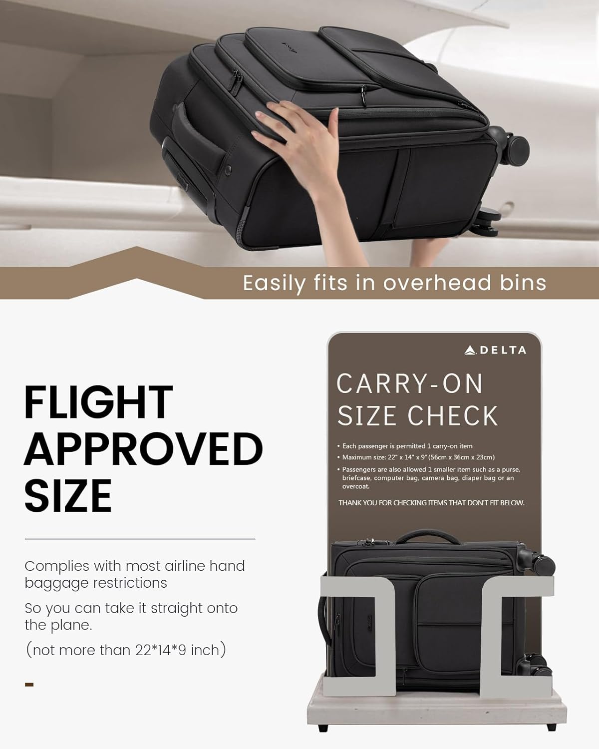 LOVEVOOK Carry On Luggage 22x14x9 Airline Approved, 22 Inch Softside Suitcases with Spinner Wheels, Lightweight Carry-on Suitcase with TSA Lock for Women Men, Large Luggage for Travel Business Trip