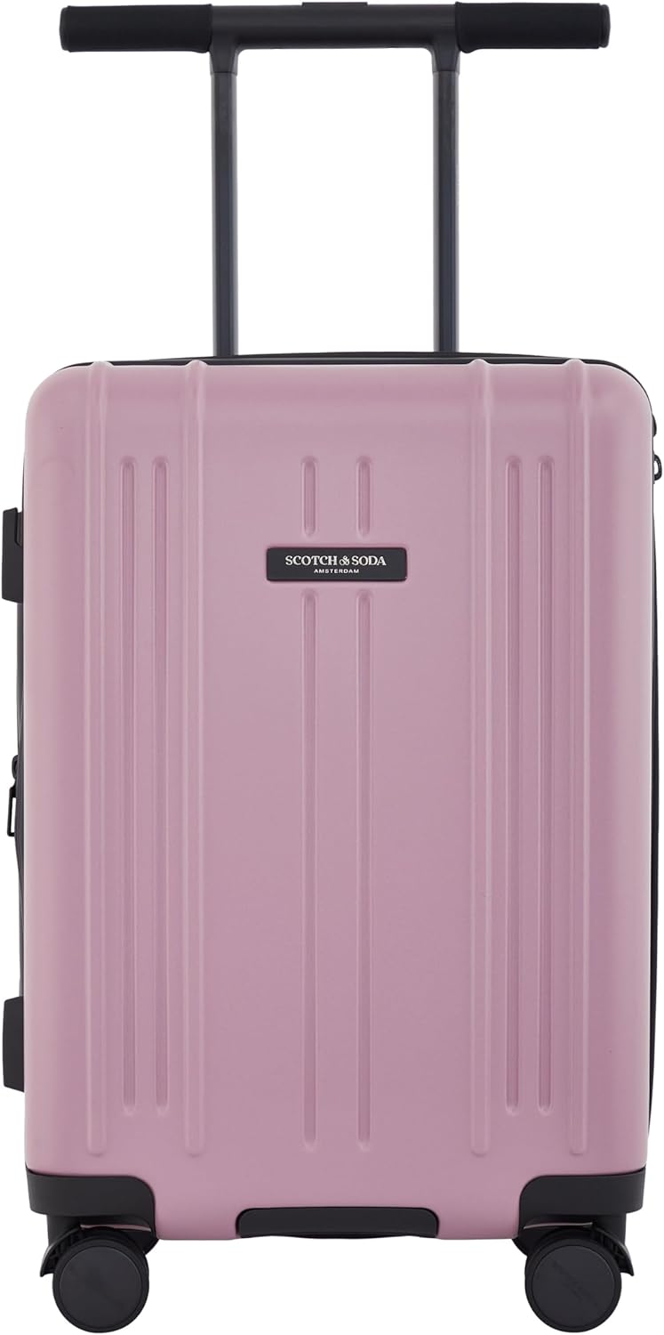 Scotch & Soda Eindhoven Wing-On Expandable Luggage, Cadillac Pink, 3 Piece Set