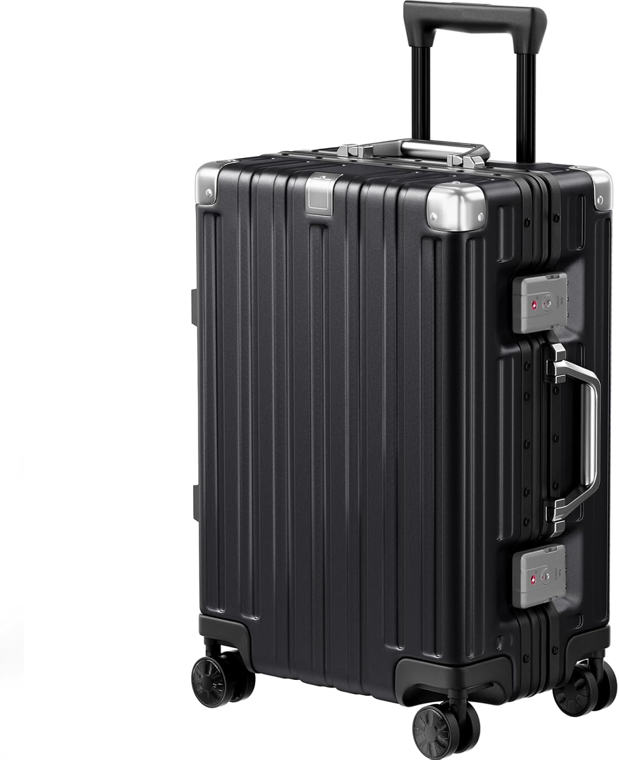 Krute Carry On Luggage 20 inch Aluminum Frame Suitcase with Spinner Wheels No Zipper Hardshell PC+ABS Luggages TSA Lock Zipperless Suitcases