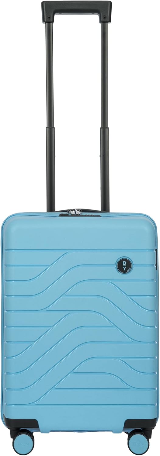 Bric's B|Y Ulisse Spinner Carry-On Suitcase, Lightweight Expandable Hard Shell Luggage with TSA Lock and Smooth 360° Wheels 21 Inch – Sky Blue