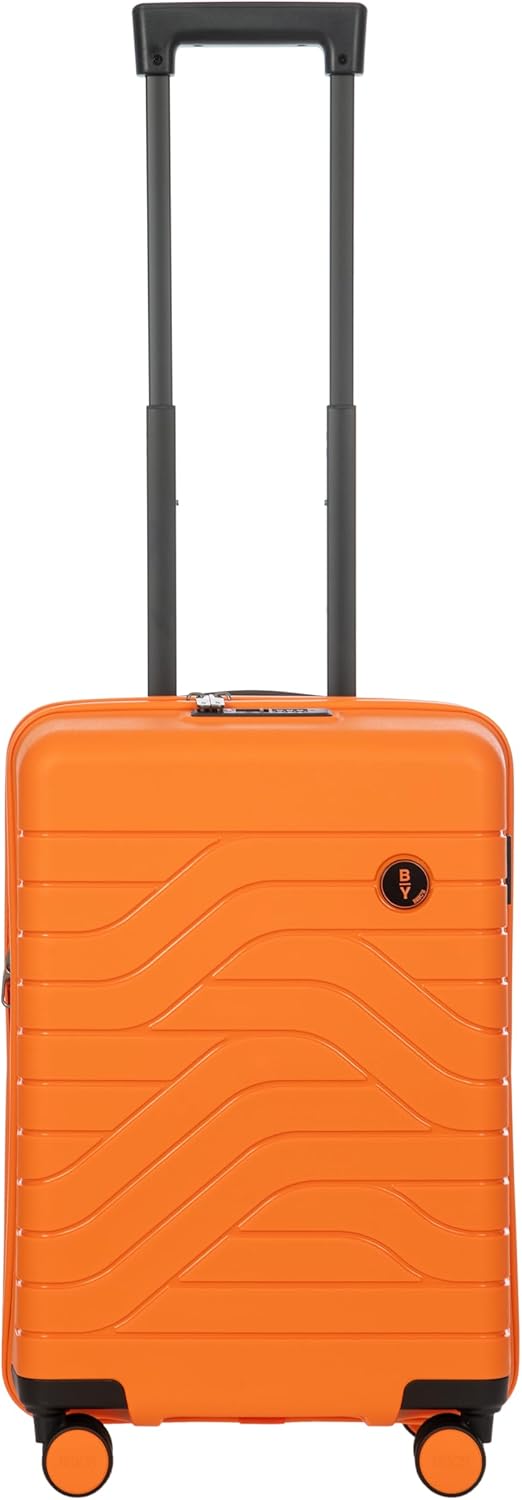 Bric's B|Y Ulisse Spinner Carry-On Suitcase, Lightweight Expandable Hard Shell Luggage with TSA Lock and Smooth 360° Wheels 21 Inch – Orange
