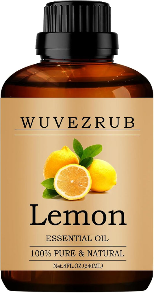 Lemon Essential Oils 240ML, Pure Lemon Essential Oil for Aromatherapy Diffuser - 8 Fl Oz